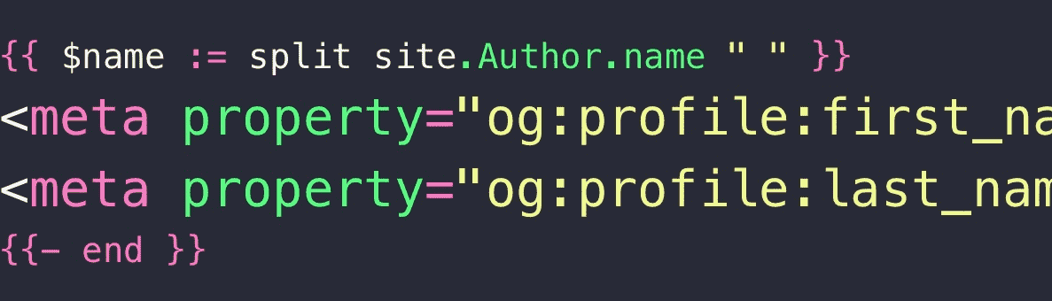Four lines of code where the middle two lines are larger than the others
